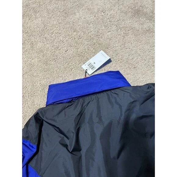 POLO RALPH LAUREN Men's Windbreaker Hoodie Jacket Size M Blue&black NWT